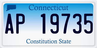 CT license plate AP19735
