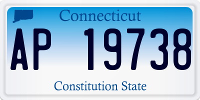 CT license plate AP19738