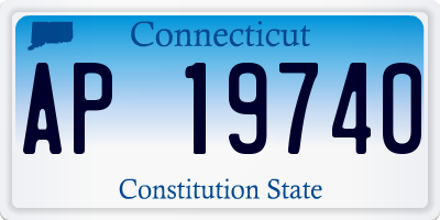 CT license plate AP19740