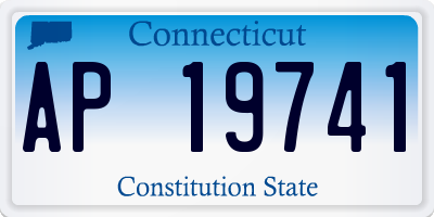 CT license plate AP19741