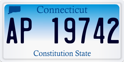 CT license plate AP19742