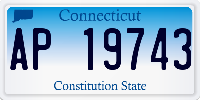 CT license plate AP19743