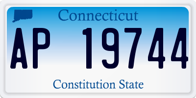 CT license plate AP19744