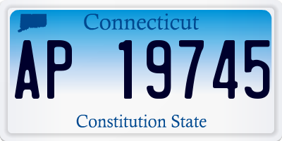 CT license plate AP19745