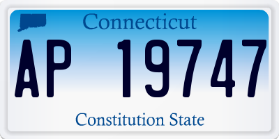 CT license plate AP19747