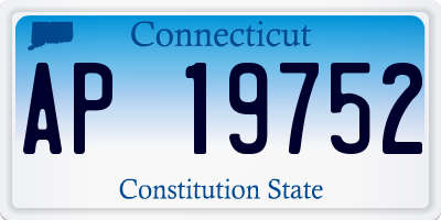 CT license plate AP19752