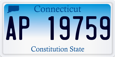 CT license plate AP19759