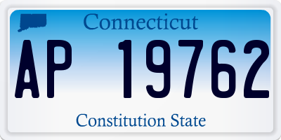 CT license plate AP19762