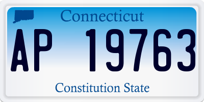 CT license plate AP19763