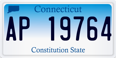 CT license plate AP19764