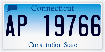 CT license plate AP19766