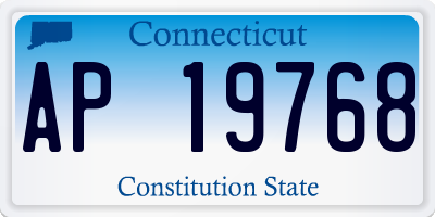 CT license plate AP19768