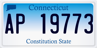 CT license plate AP19773