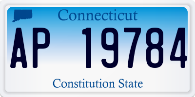 CT license plate AP19784