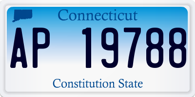 CT license plate AP19788