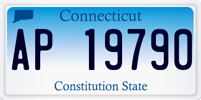 CT license plate AP19790