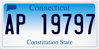 CT license plate AP19797