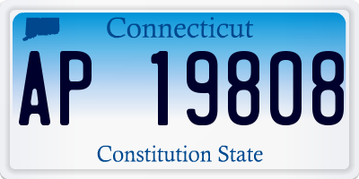 CT license plate AP19808