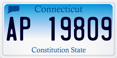 CT license plate AP19809