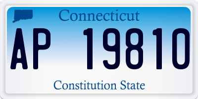 CT license plate AP19810
