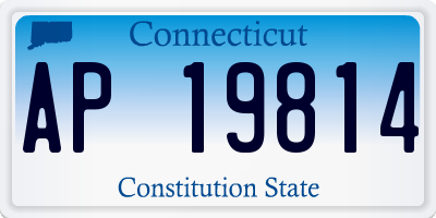 CT license plate AP19814