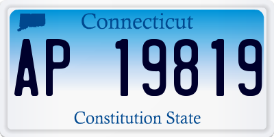 CT license plate AP19819
