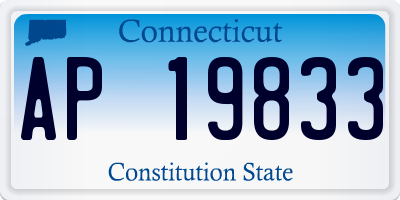 CT license plate AP19833