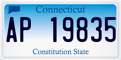 CT license plate AP19835