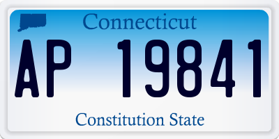 CT license plate AP19841