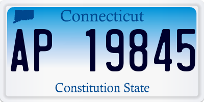 CT license plate AP19845