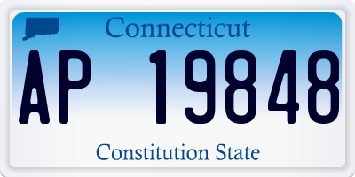 CT license plate AP19848