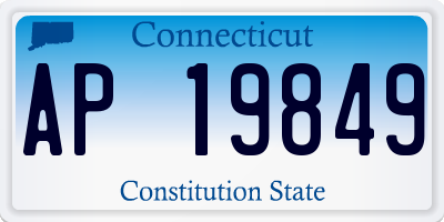 CT license plate AP19849