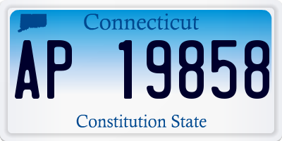 CT license plate AP19858