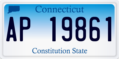 CT license plate AP19861