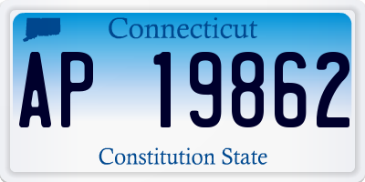 CT license plate AP19862