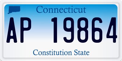 CT license plate AP19864