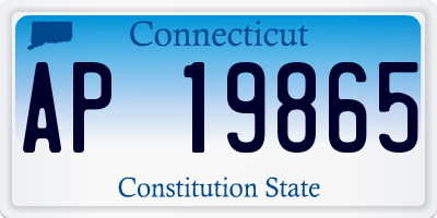 CT license plate AP19865