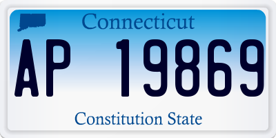 CT license plate AP19869