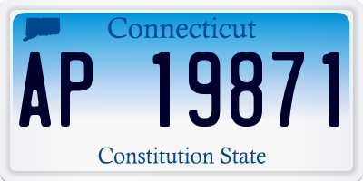 CT license plate AP19871