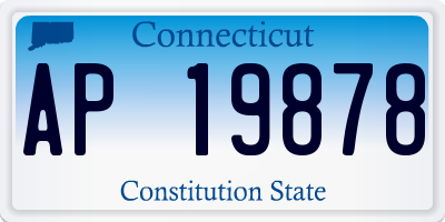 CT license plate AP19878