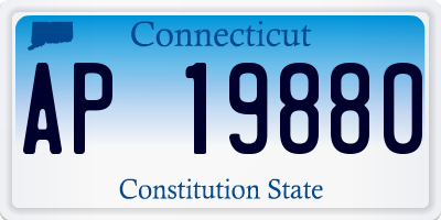 CT license plate AP19880
