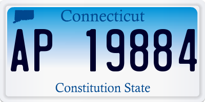 CT license plate AP19884