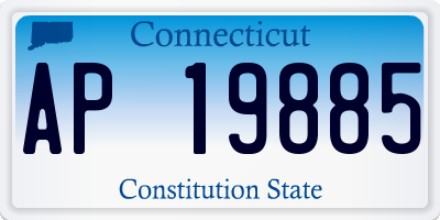 CT license plate AP19885