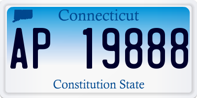 CT license plate AP19888