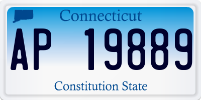 CT license plate AP19889