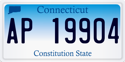 CT license plate AP19904
