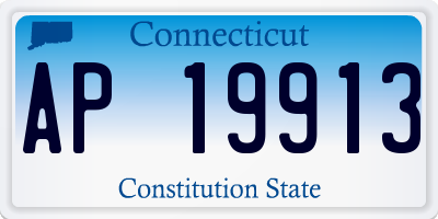 CT license plate AP19913