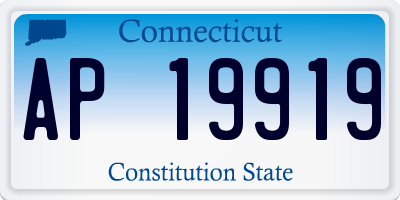 CT license plate AP19919
