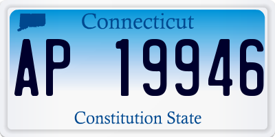CT license plate AP19946
