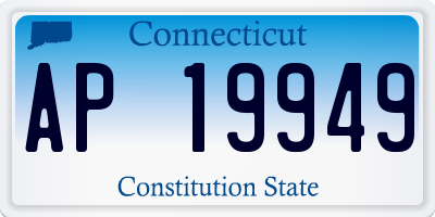 CT license plate AP19949